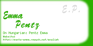 emma pentz business card